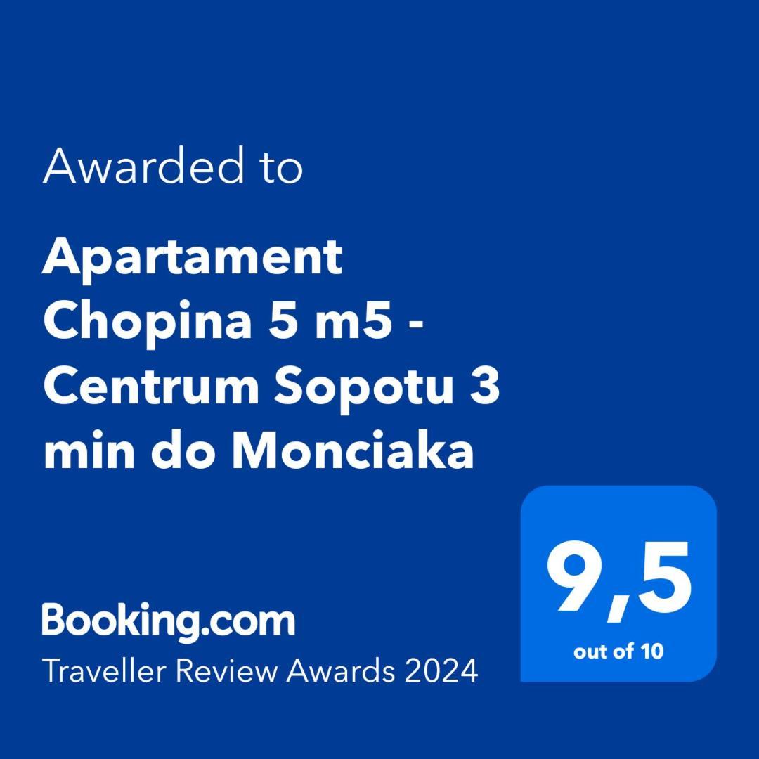 Apartament Chopina 5 M5 - Centrum Sopotu 3 Min Do Monciaka Exteriér fotografie